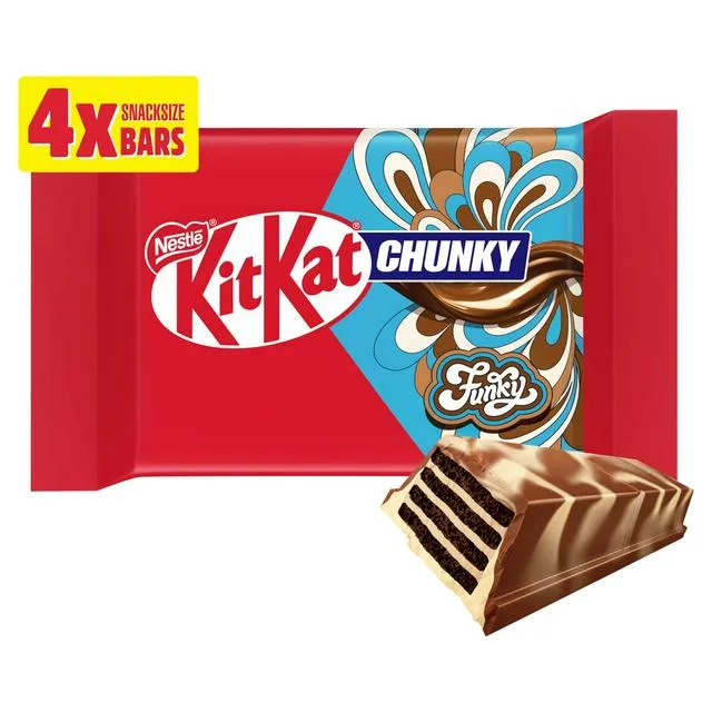 [3800020406120 / 3800020401415] KITKAT CHUNKY FUNKY MILK & WHITE 40GX4