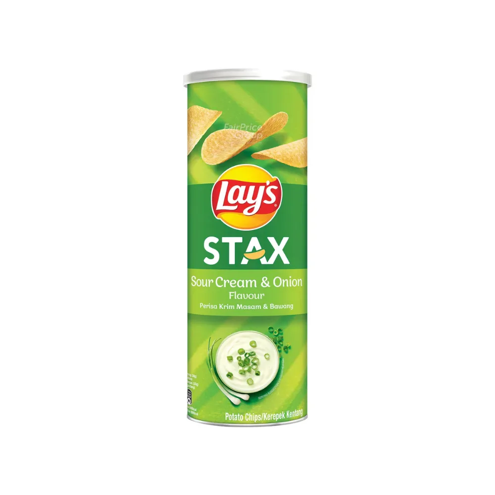 [19556174807061 / 9556174816578] LAYS STAX SOUR CREAM & ONION 135G