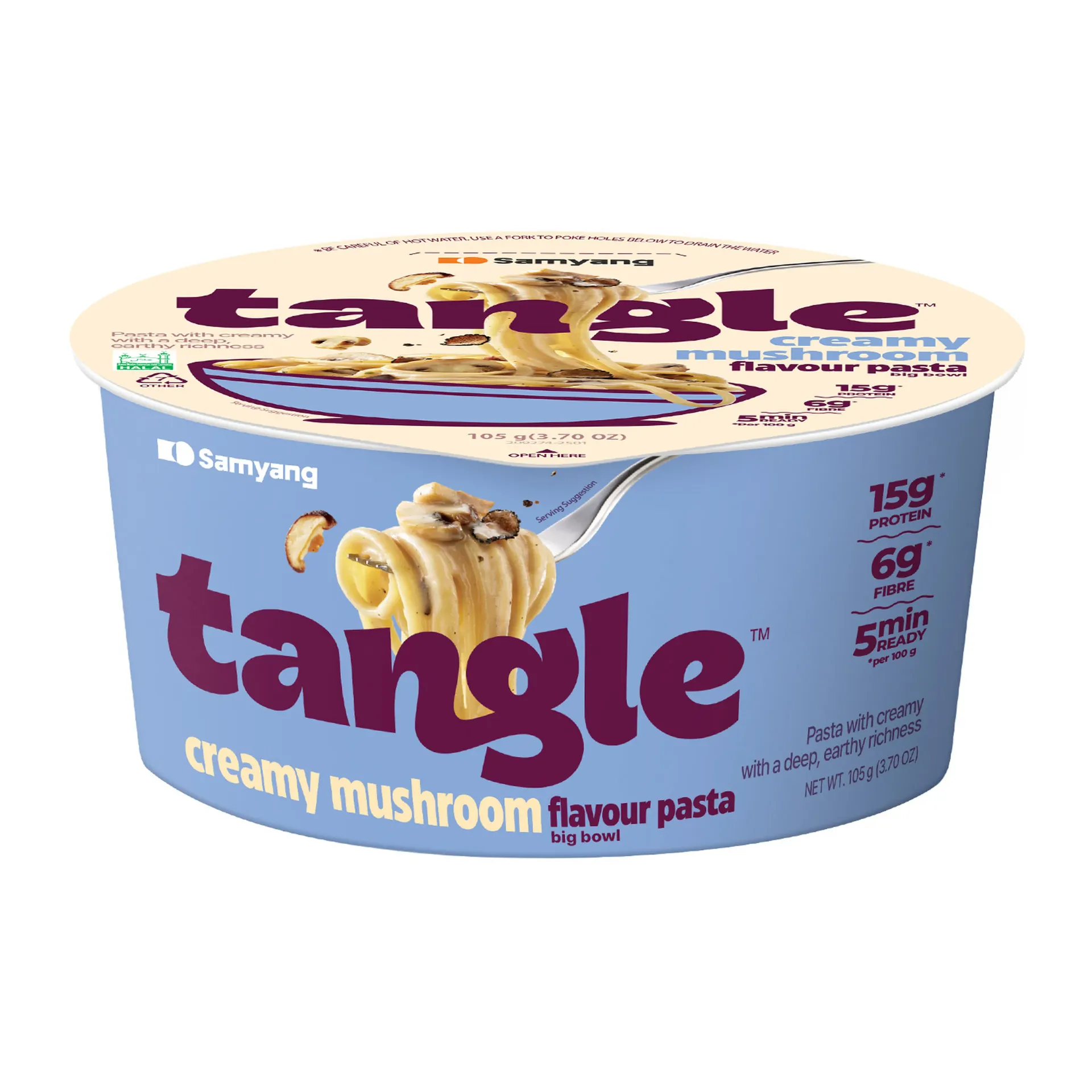 BULDAK SAMYANG TANGLE CREAMY MUSHROOM BIG BOWL 105G