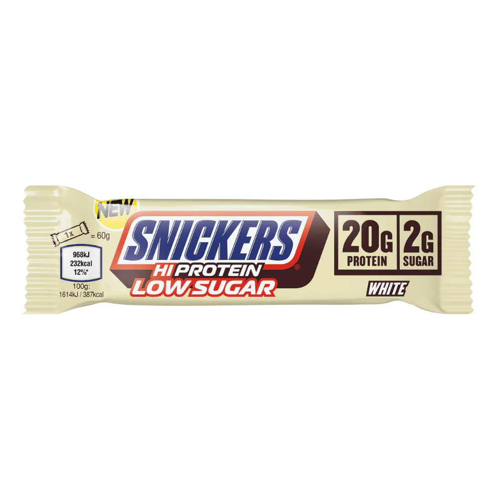 [05056357909553 / 5056357909546] SNICKERS HI PROTEIN WHITE LOW SUGAR 57G
