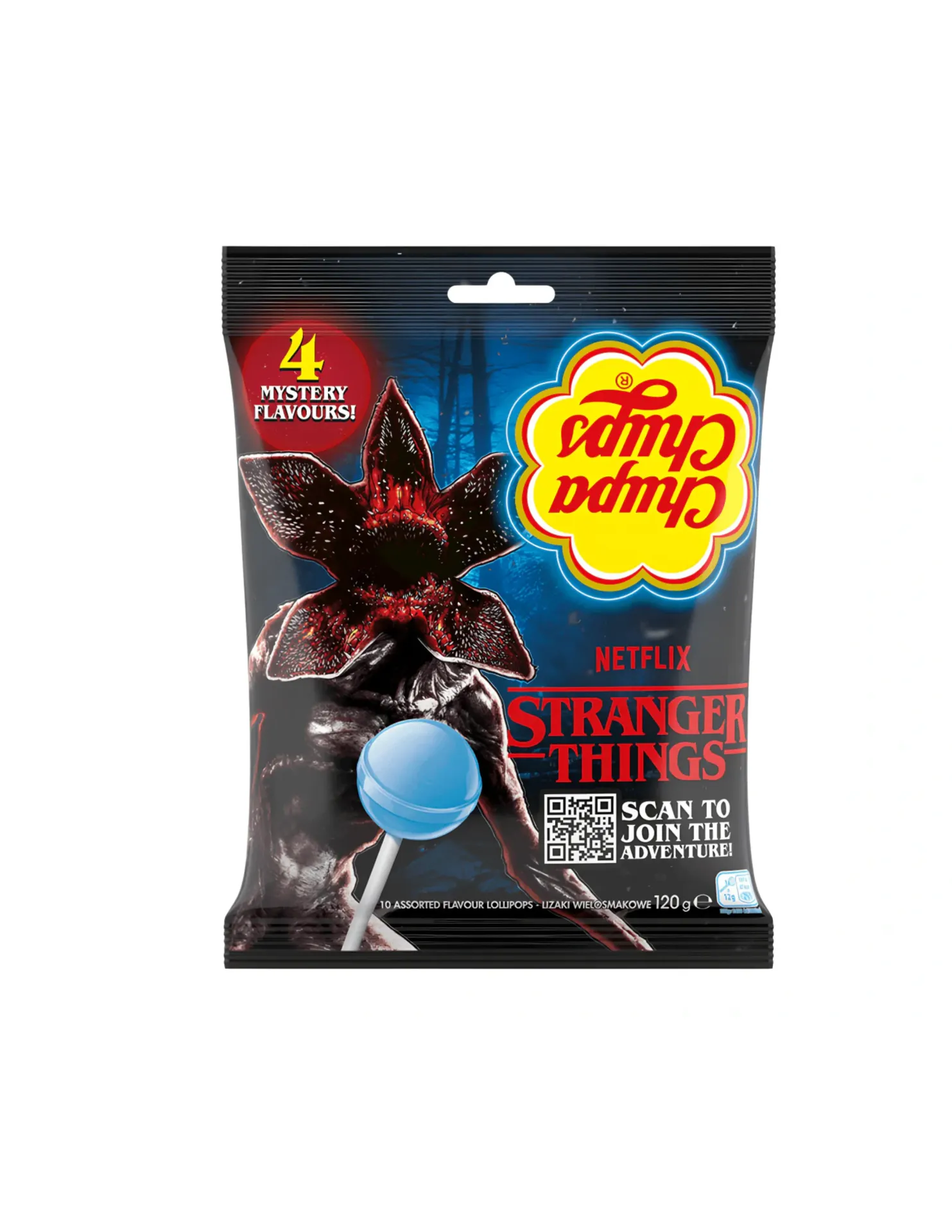STRANGER THINGS CHUPA CHUPS 4 FLAVORS 120G