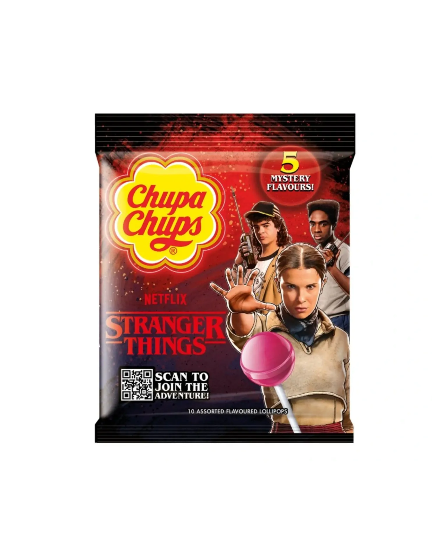 STRANGER THINGS CHUPA CHUPS 5 FLAVORS 120G