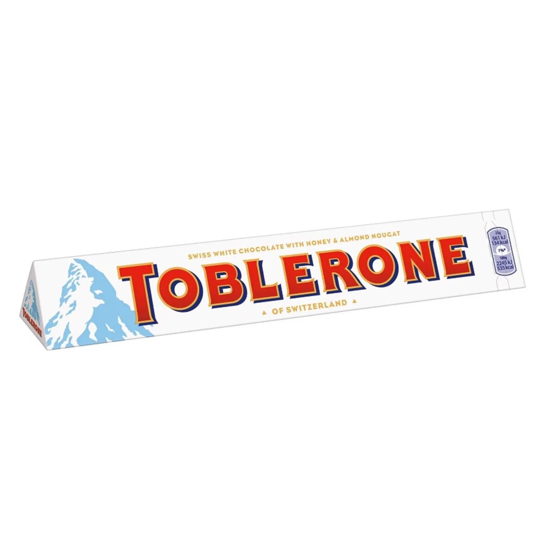TOBLERONE WHITE CHOCO WITH HONEY ALMOND 100G