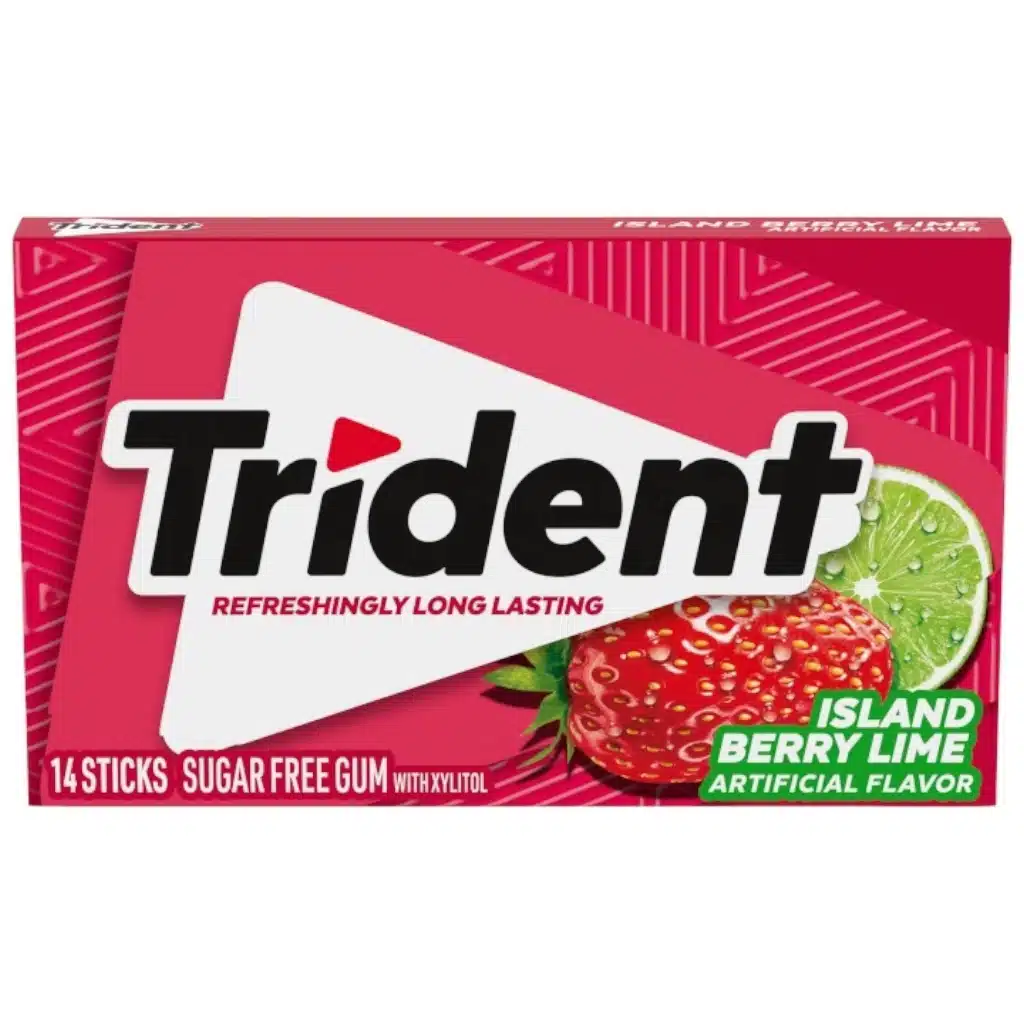 TRIDENT BERRY LIME SUGAR FREE 14STICKS