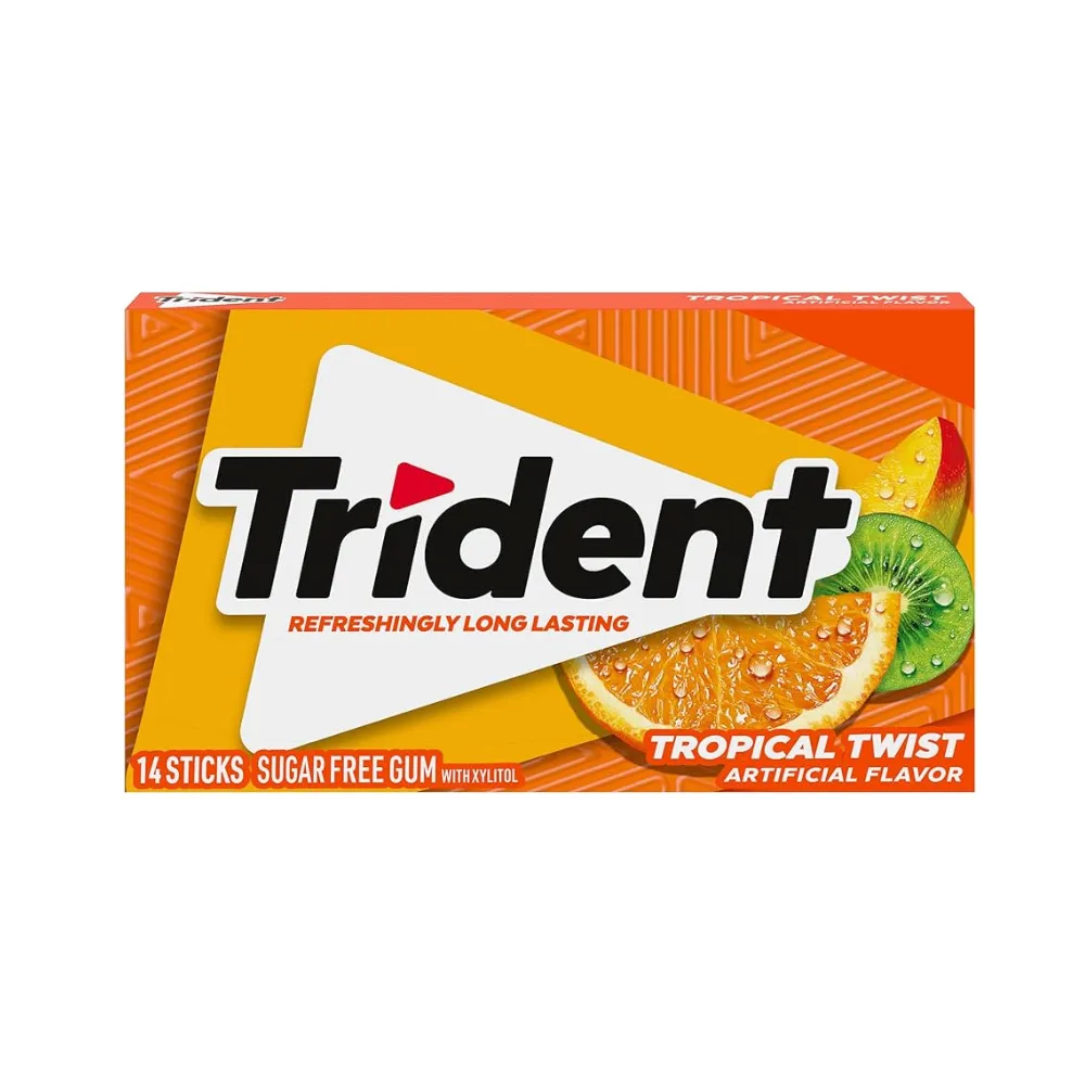 [070221008710 / 70221008727] TRIDENT TROPICAL FLAVOR SUGAR FREE 14STICKS