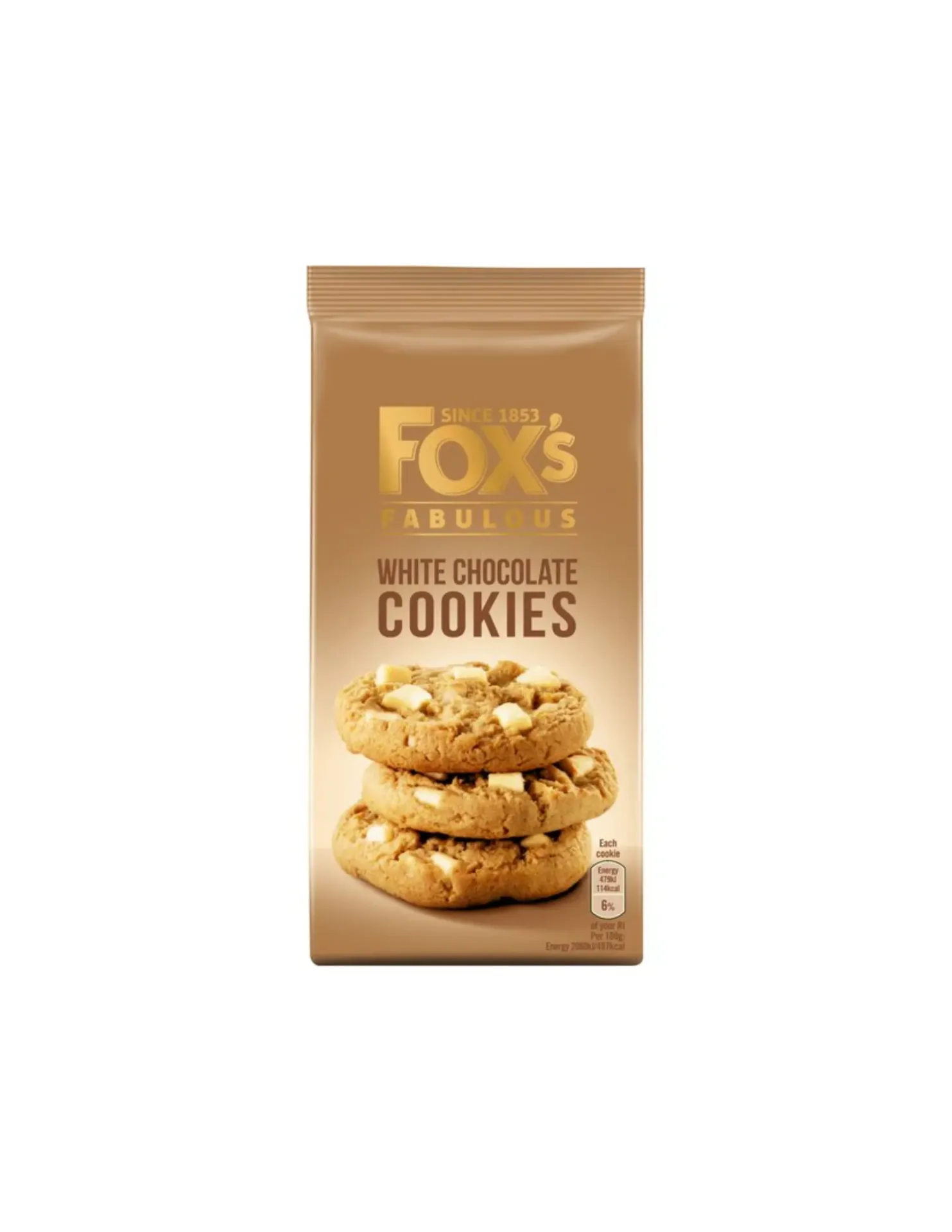 [05010035568401 / 5010035068369] FOX'S CHOC CHUNK COOKIES WHITE CHOCOLATE 180G
