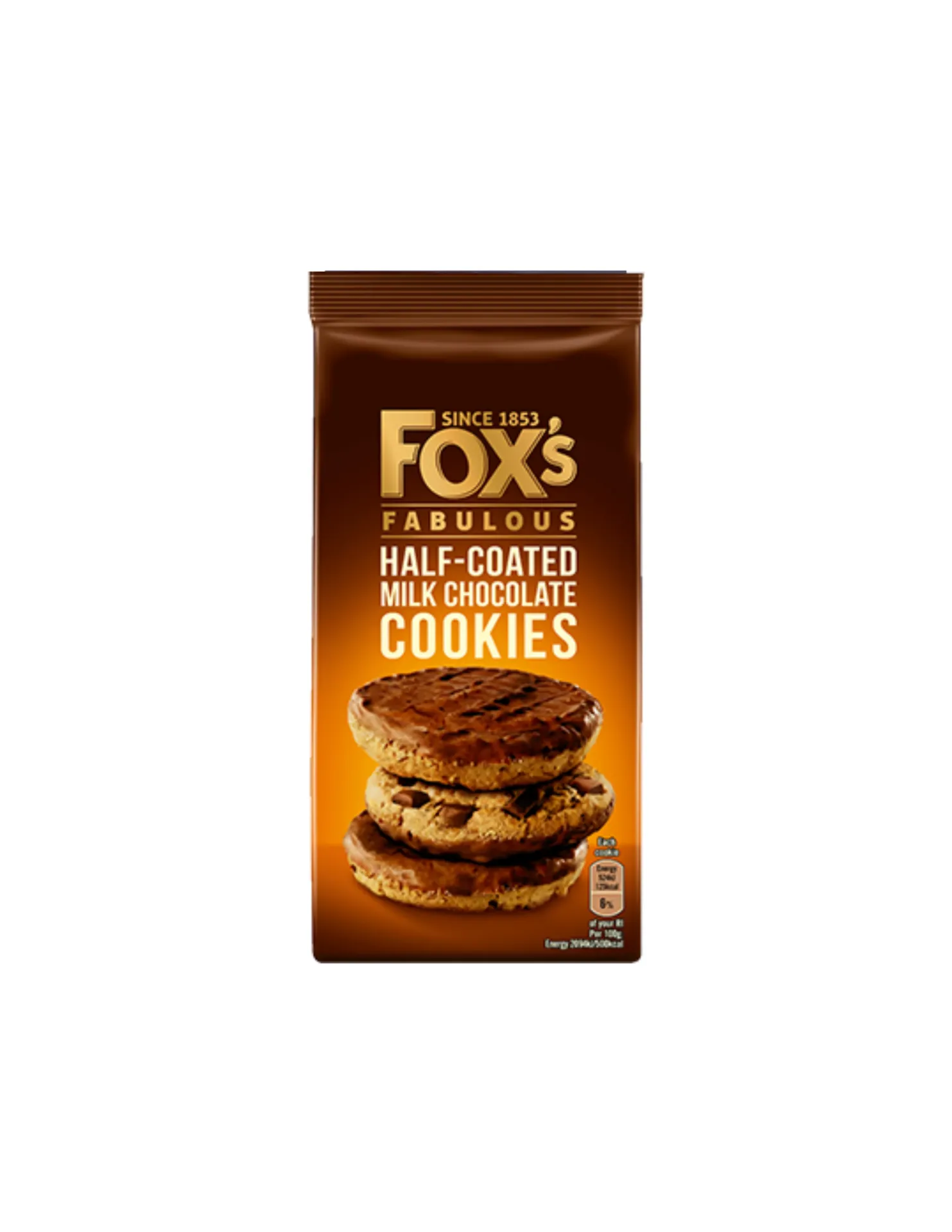 FOX'S HALF COATED MILK CHOCOLATE COOKIES 175G