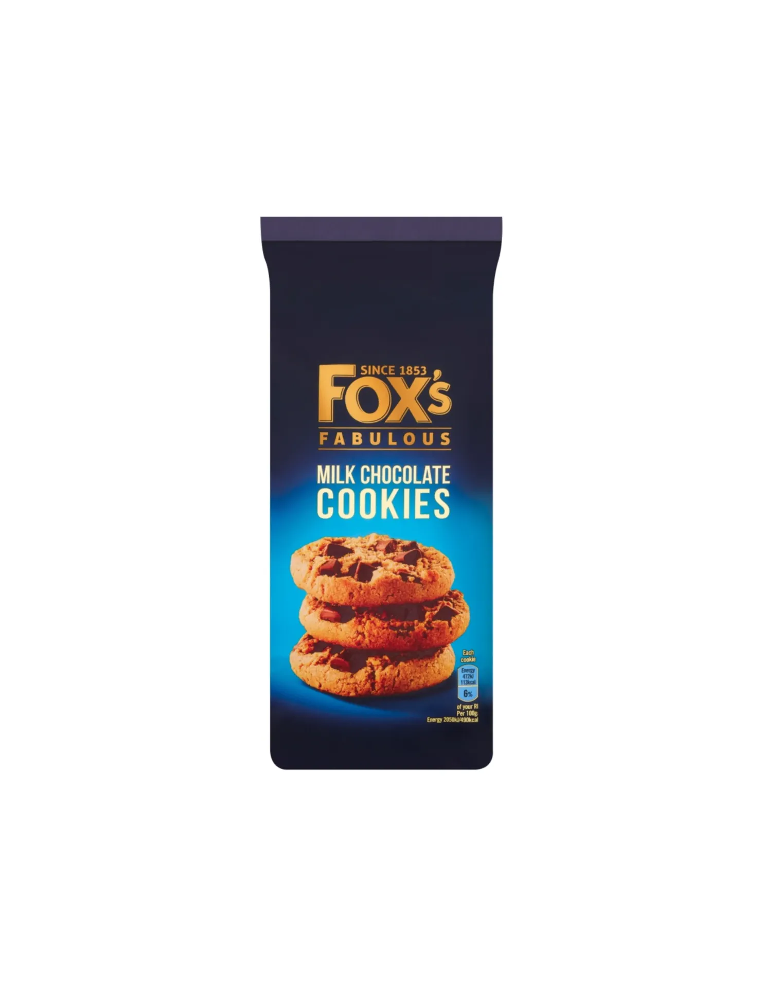 [15010035000717 / 5010035000710] FOX'S MILK CHOCOLATE COOKIES 180G