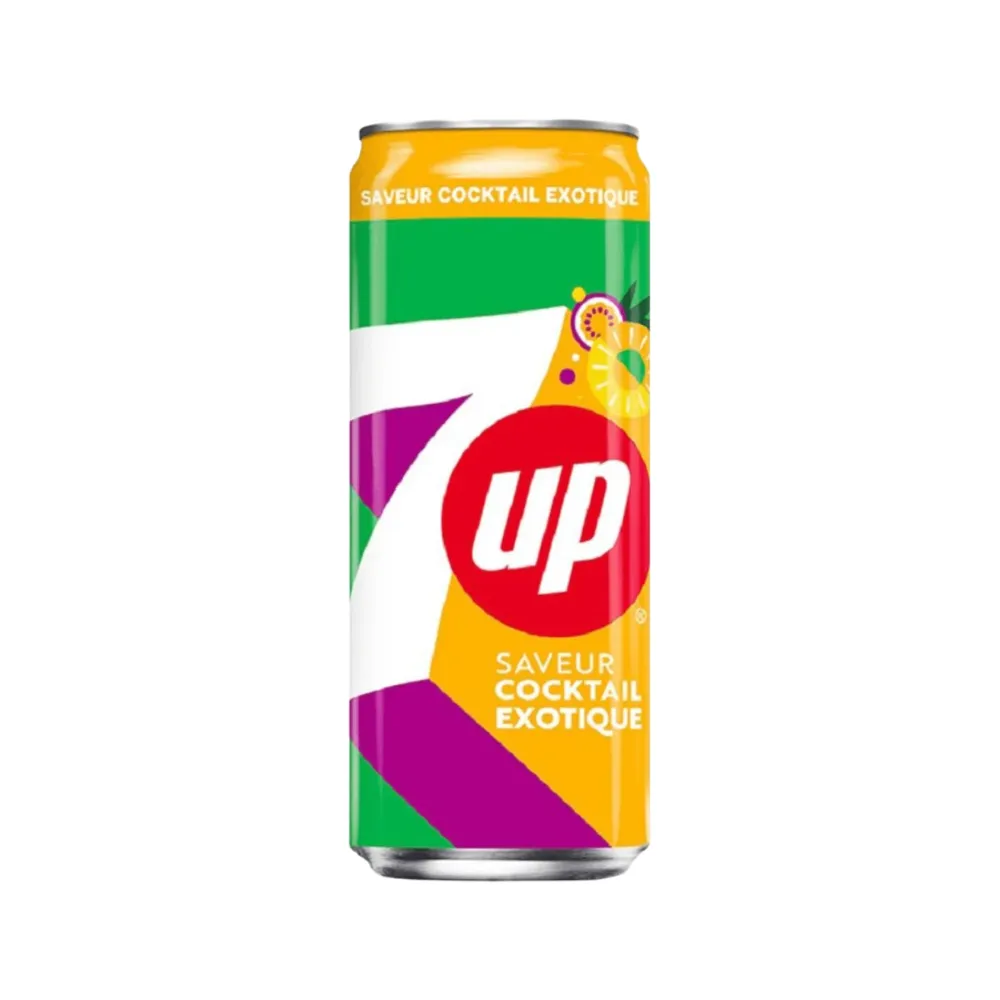 [[3168930159872] [3168930159865]] 7UP COCKTAIL EXOTIQUE 330ML
