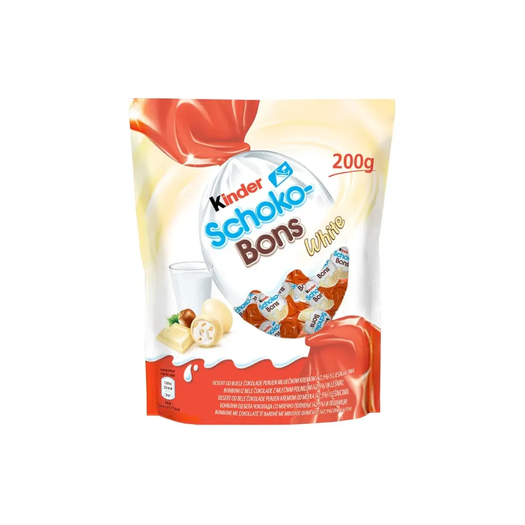 [8000500289877] KINDER SCHOKO BONS WHITE 200G