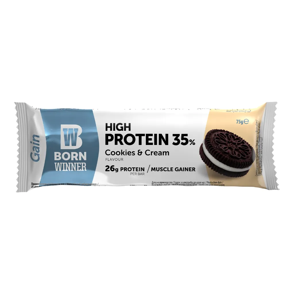 BW GAIN PROTEIN BAR COOKIES & CREAM 75G