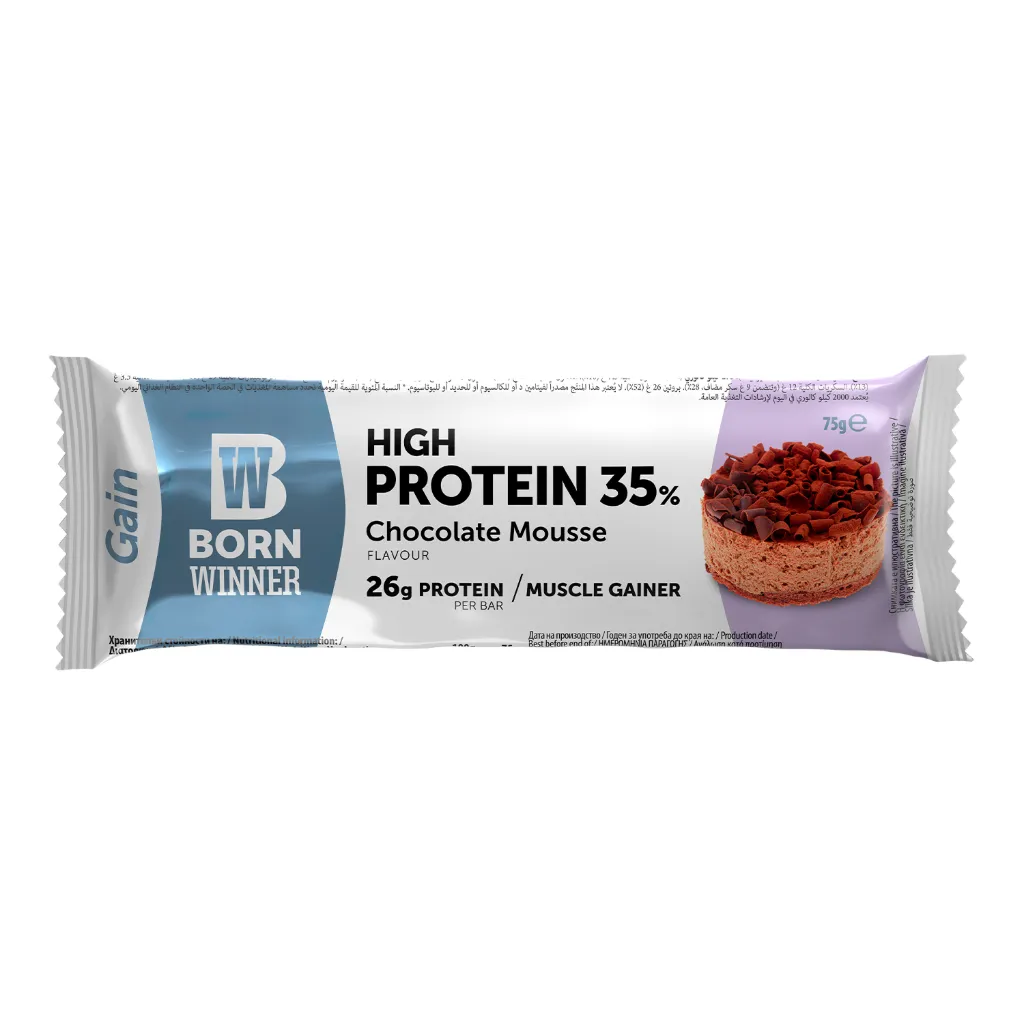 [5060961650435] BW GAIN PROTEIN BAR CHOCO MOUSSE 75G