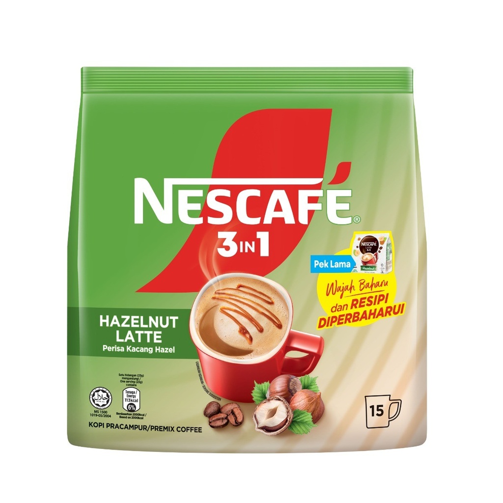 [9556001320049/9556001320032] NESCAFE 3in1 HAZELNUT LATTE 23G