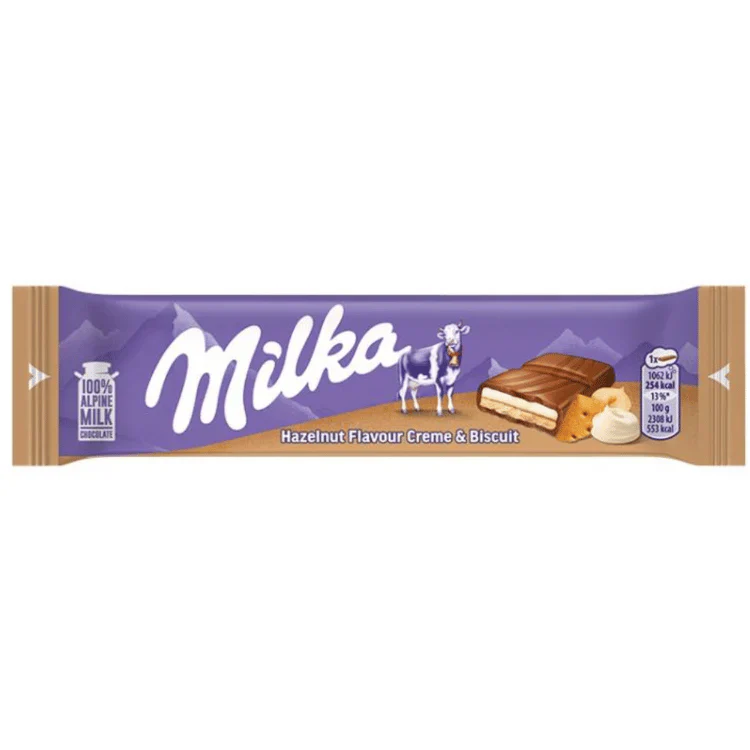 [7622202241802/7622202241826] MILKA HAZELNUT FLAVOR CREME & BISCUIT 46G